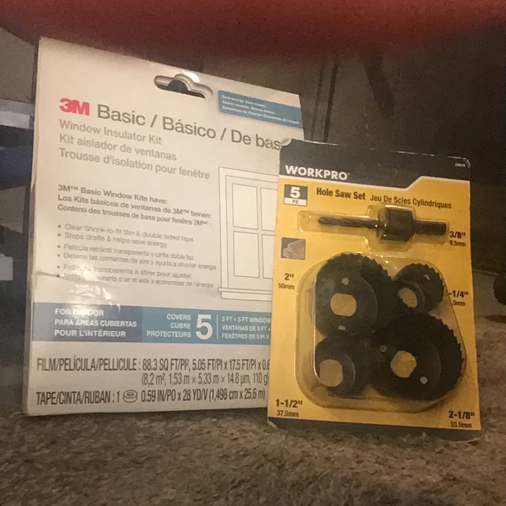 Drill bits and window insulation.